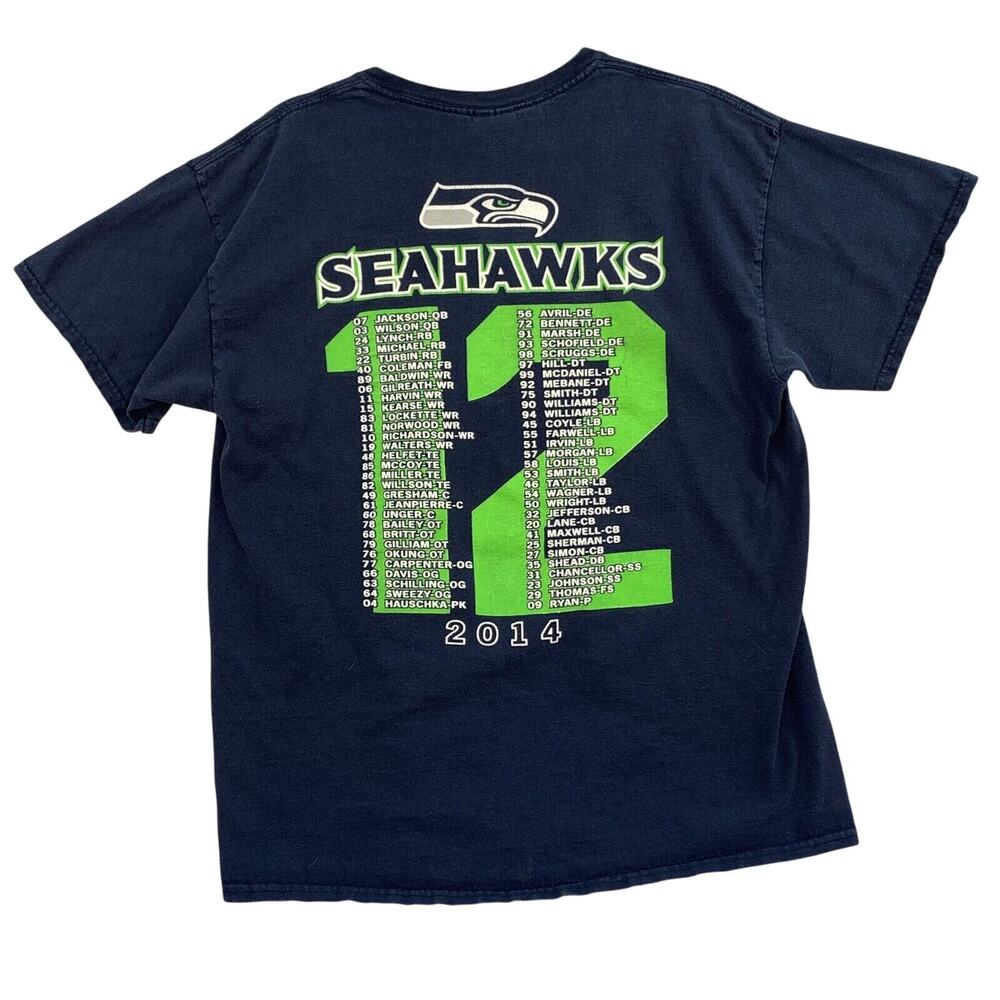 Seattle Seahawks Tshirt Mens Large 2014 Thursday Night Football Gildan Crew Neck - Picture 6 of 12